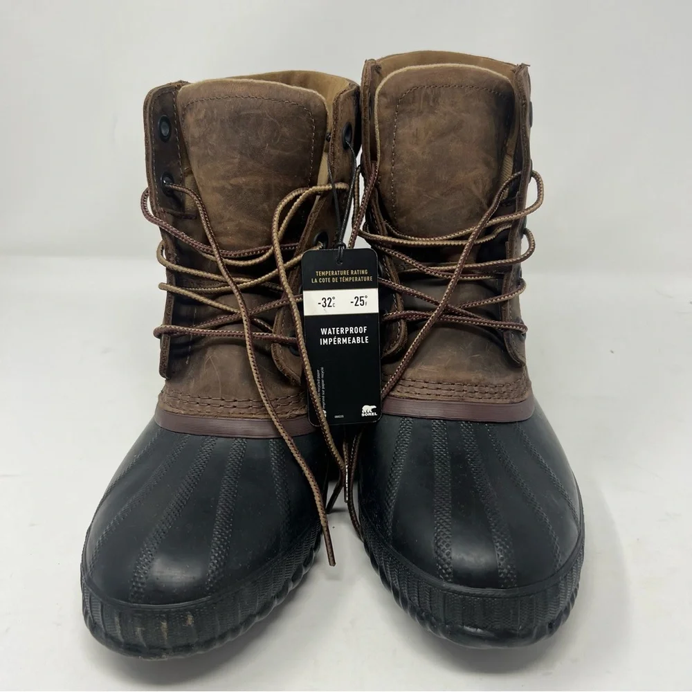NWT Sorel Mens Cheyanne II Lace Up Brown & Black Snow Boot Size 10